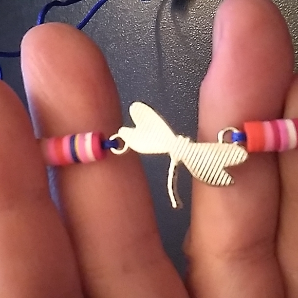 BBTO Gorgeous Dragonfly Bracelet w Blue Cording up to 10 inches - Picture 6 of 6